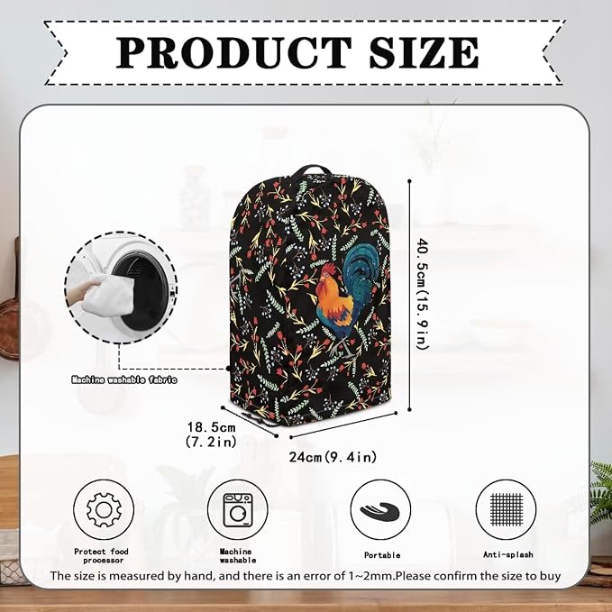 Chicken Pattern Blender Dust Cover Stand Mixer or Coffee Maker Appliance Cover - Image 6