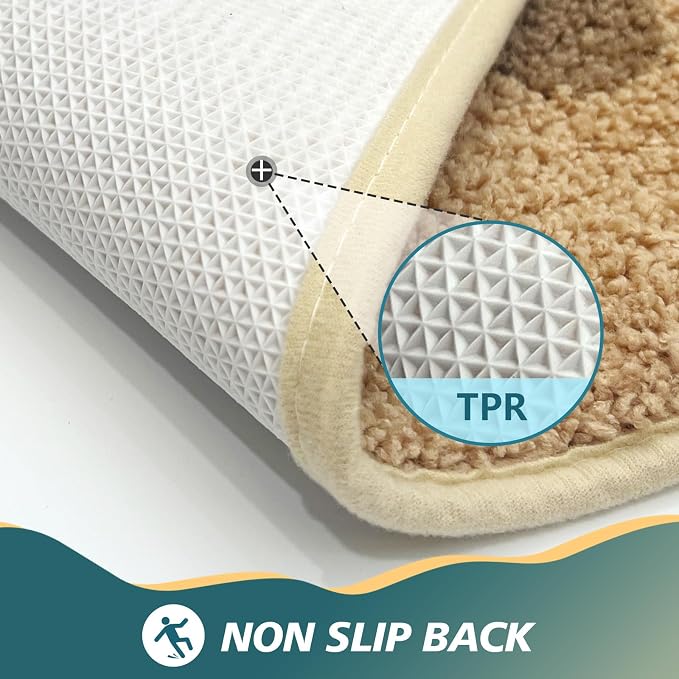 Beach Bathroom Rugs Soft Absorbent Ocean Wave Bath Mat - Image 5