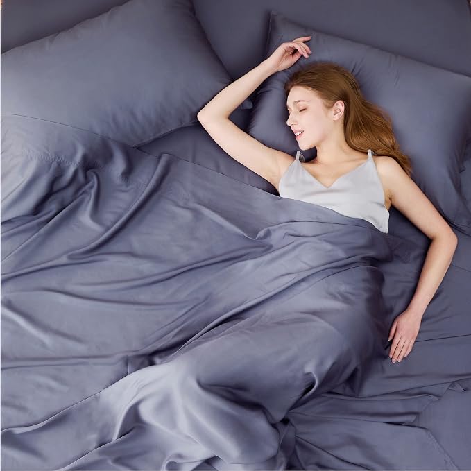 Bedsure Cooling Sheets for Full Size Bed, Viscose Derived from Bamboo, Deep - Image 2