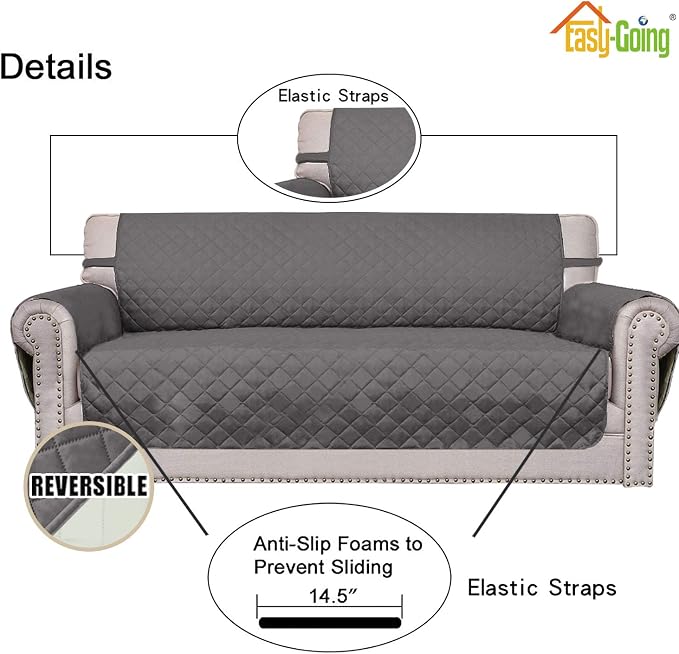 Easy-Going Chair Sofa Slipcover Reversible Sofa Cover Water Resistant Couch - Image 3