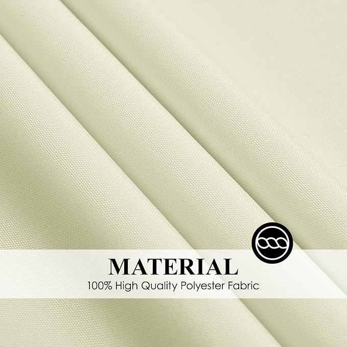 Round Tablecloth 6 Pack 108 Inch Ivory Tablecloths Washable Decorative Linen - Image 6