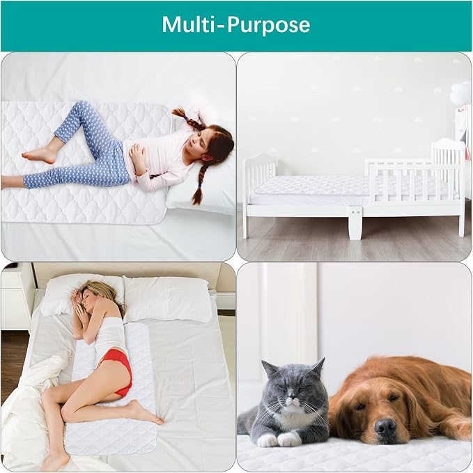 Waterproof Crib Mattress Protector Pad Cover 2 Pack 28" x 52", Anti Slip & - Image 5