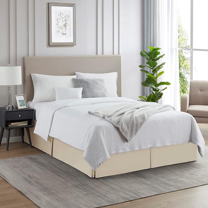 Nestl Cream Twin XL Bed Skirt - Image 4