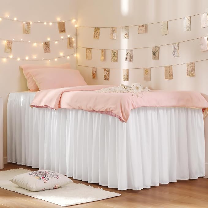 RIMELA Dorm Bed Skirt Twin XL 36 Inch Drop - Image 8
