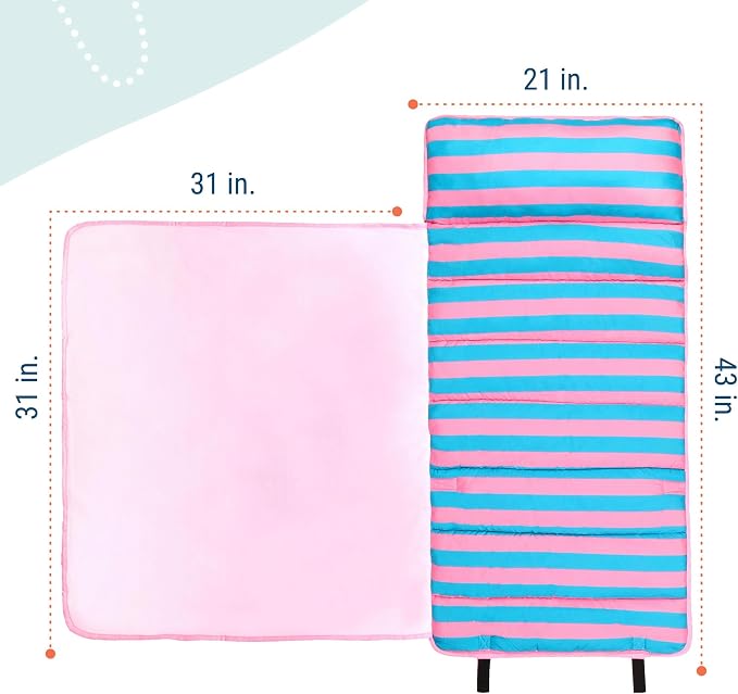 Wildkin 43-inch Kids Nap Mat – Soft Microfiber Toddler Sleeping Mat - Image 4