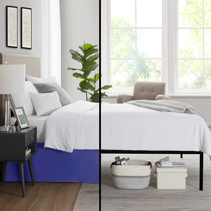 Nestl Royal Blue Bed Skirt King Size - Image 6