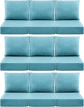 Luxury 6" Outdoor Cushions for Patio Furniture, Fade Resistant Couch Chair by Pugire
