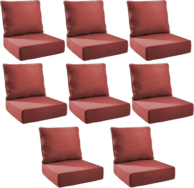 Outdoor Cushion Set for Furniture Patio Furniture, UV Resistant, Water Resistant by PLANNTONNEO