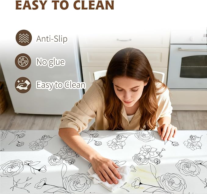 Shelf Liners for Kitchen Cabinets 17in x 20FT Non Adhesive Drawer Liner Black - Image 4