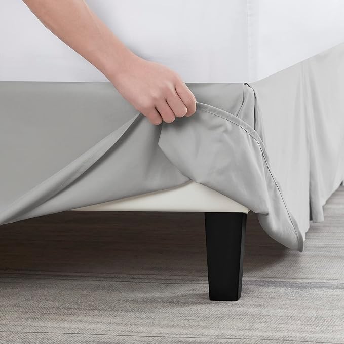 Nestl Silver Twin XL Bed Skirt - Image 5