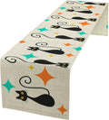 Mid Century Cat Table Runner, 13x70 Inch by ShiTingYu