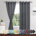 XWZO Dark Grey Sheer Curtains 95 Inches Length, Light Filtering, Airy & by XWZO