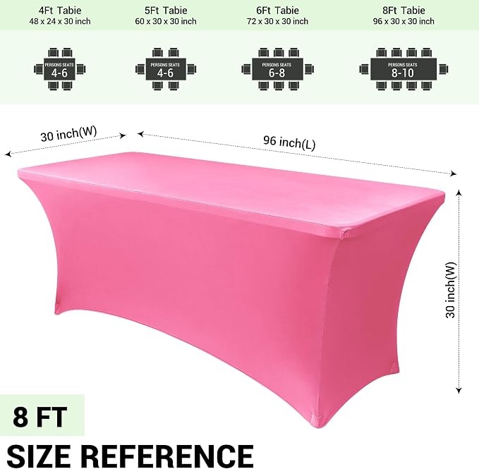 Obstal 8Ft Stretch Spandex Table Cover - Image 4