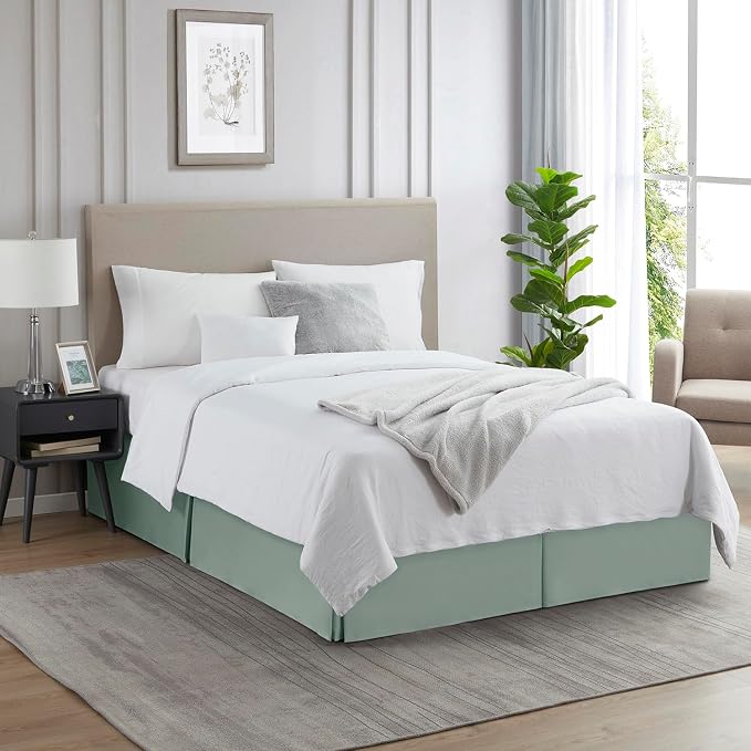 Nestl Sage Green Twin XL Bed Skirt - Image 4
