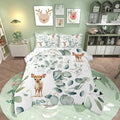 Erosebridal Cartoon Deer Twin Size Comforter Set Toddler Woodland Wildlife by Erosebridal