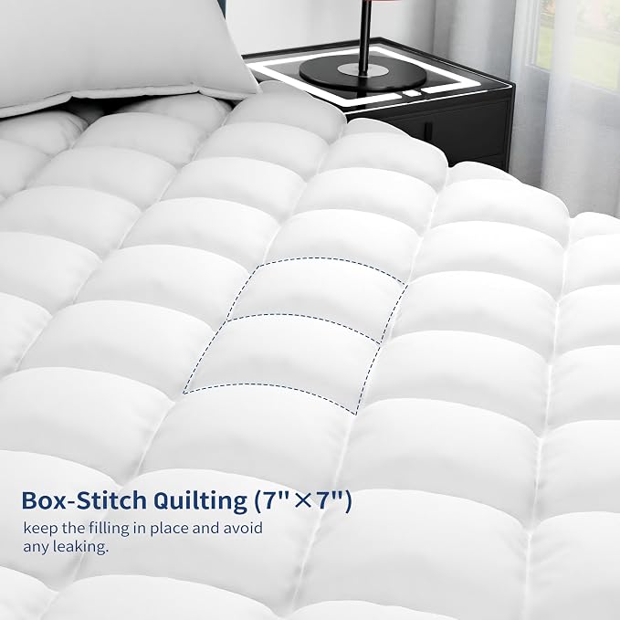 Sunflower Twin Mattress Pad, Hypoallergenic Cotton Mattress Cover College Dorm - Image 8