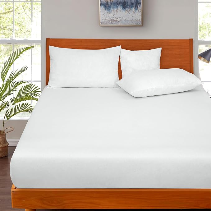 ROYALE LINENS 300 Thread Count 100% Long Staple Combed Cotton Fitted Sheet Full - Image 5