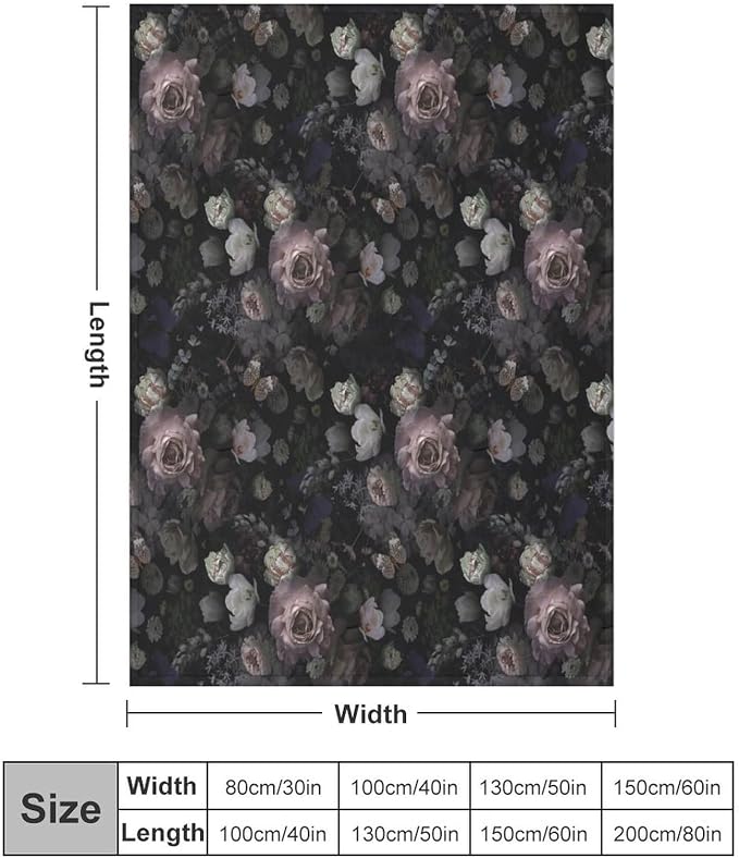 Vintage Gothic Floral Blanket - Image 2