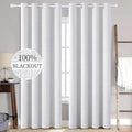 MIULEE White Blackout Curtains Linen Textured by MIULEE