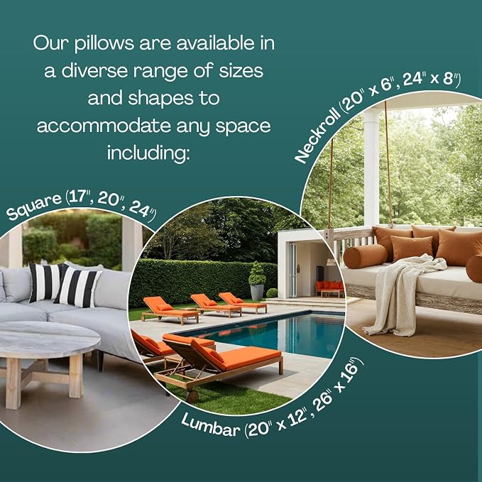 RSH DECOR: Square Throw Pillows Set of 2 | 17” x 17” | All-Weather Spun Fabric - Image 6