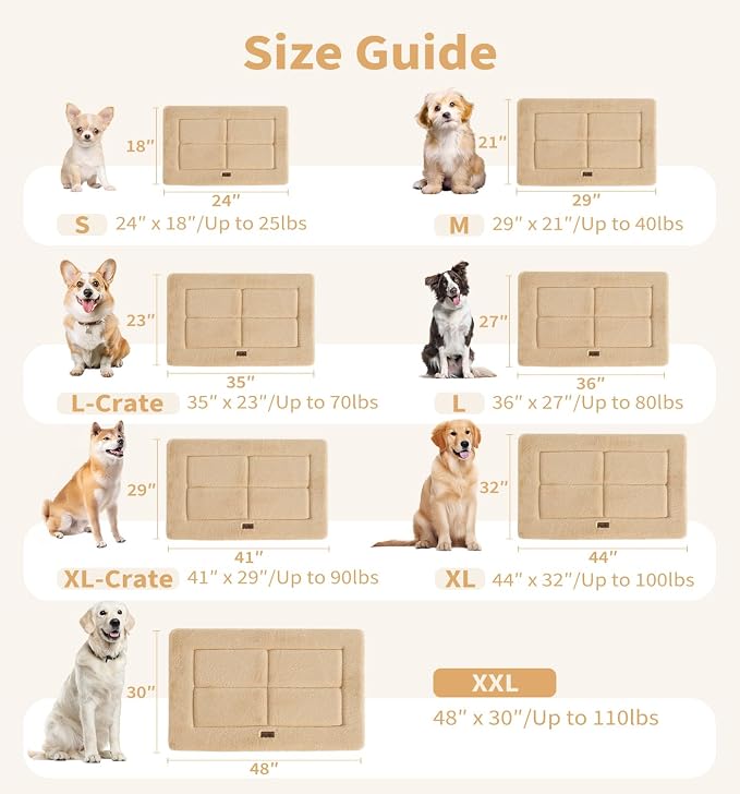 MADE 4 PETS Dog Crate Pad Bed for Large Dogs, Washable & Reversible, Anti-Slip - Image 5