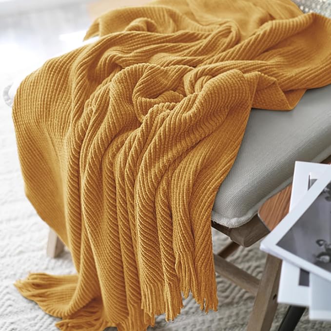 inhand Brown Throw Blanket for Couch Bed, Fall Home Decorative Soft Chunky - Image 3