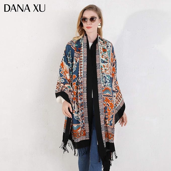 DANA XU 100% Merino Wool Pashmina Shawl - Image 9