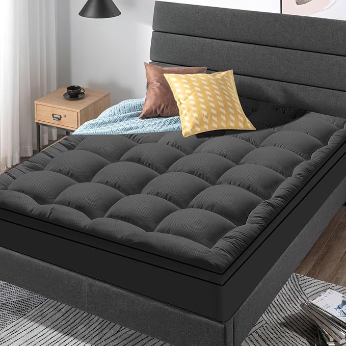 Queen Size Mattress Topper for Back Pain, Cooling Extra Thick Mattress Pad Cover - Image 7