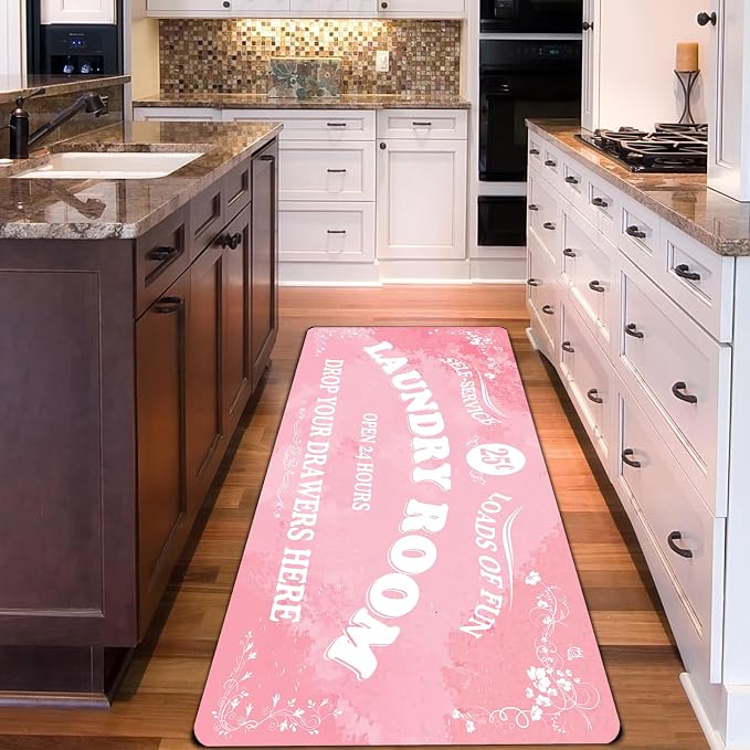 Zoke Laundry Room Rug Runner Stylish Non-Slip Laundry Room Mat 20"x47" - Image 3