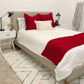Bed Runner Set - 100% Pure Cotton 800 Thread Count - Luxury 1 Pinch Pleated Bed by Unknown