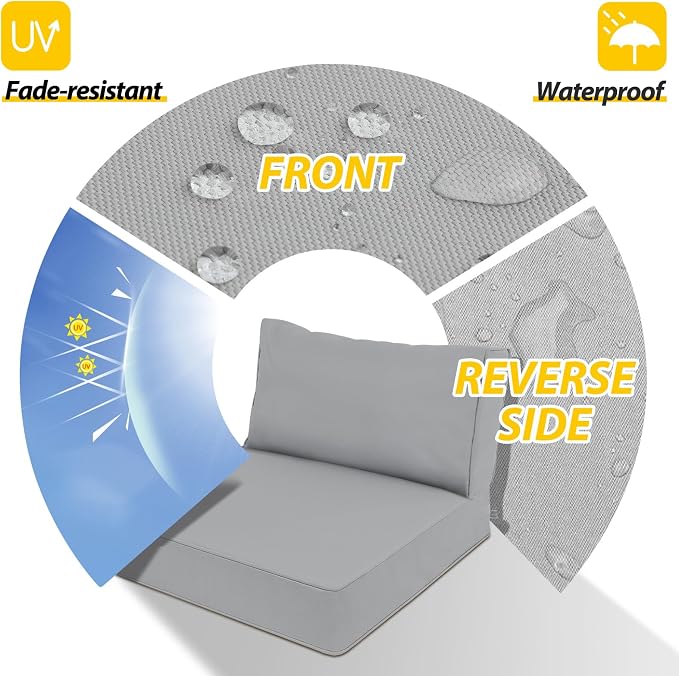 AAAAAcessories Outdoor Deep Seat Cushions, Waterproof, Fade-Resistant Patio - Image 3