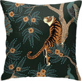 NBFKDO Pillow Cover, Tiger and Peacock Throw Pillow Case Modern Cushion Cover by NBFKDO