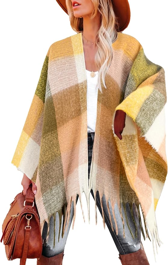 Breezy Lane Women's Shawl Wraps Warm Poncho Ruana Wrap Cardigan by BreezyLane