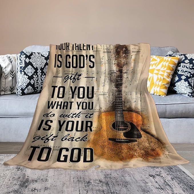 Guitar Music Blanket Gifts for Girls Women Men - Image 7