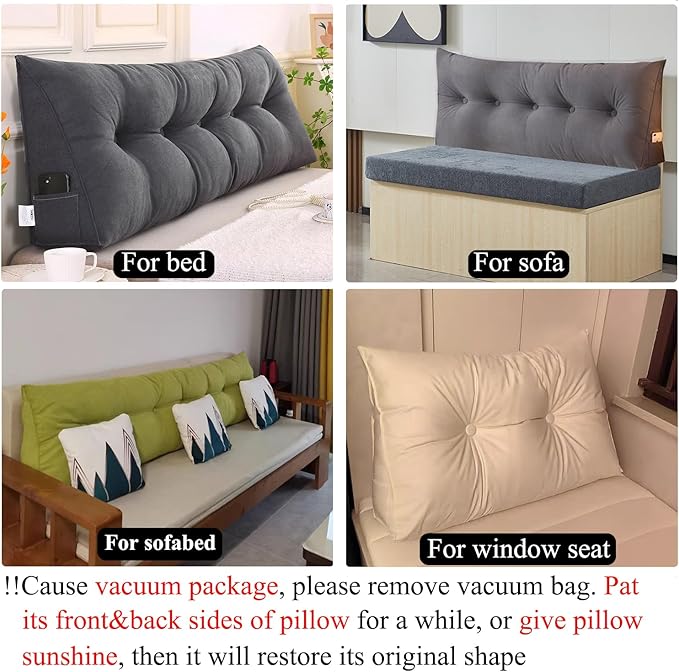 SAMTY Triangular Wedge Pillow headboard King Size - Image 6