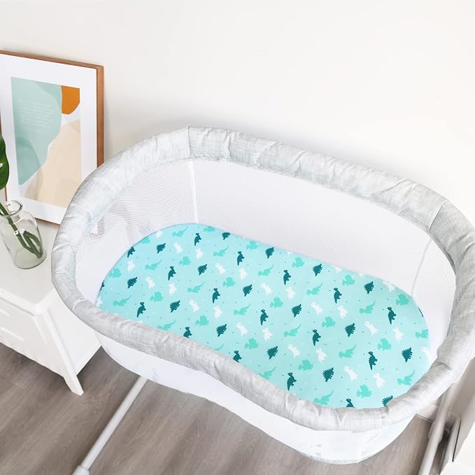 Bassinet Sheet 4 Pack for Baby Boys or Girls, Bassinet Sheets Ultra Soft - Image 3