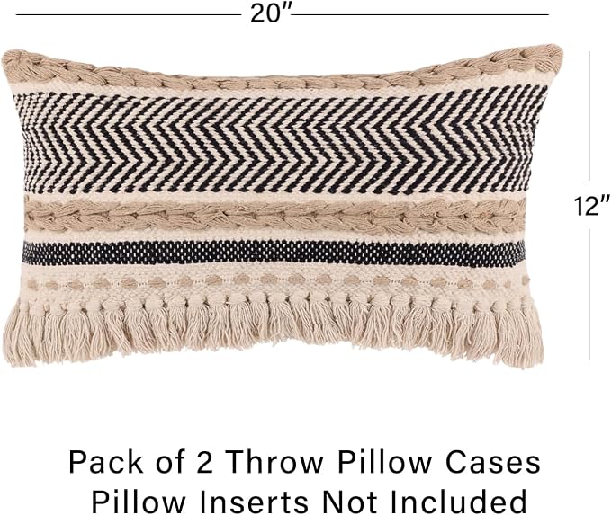 REDEARTH · Boho Textured Throw Pillow Cushion Covers - Image 7