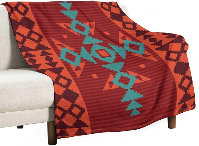 Aztec Throw Blanket by JanJCurt