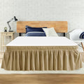 King Bed Skirt, Elastic Wrap Around Bed Skirt King Size, Bed Skirts by ANARACHON