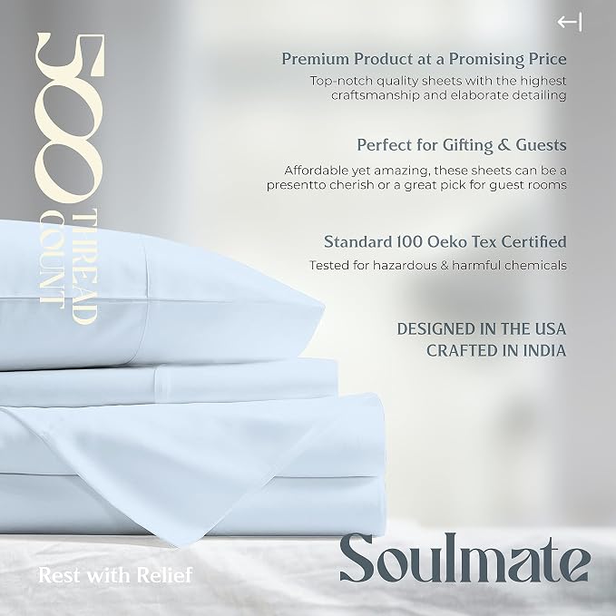 Mayfair Linen 100% Cotton Bed Sheets King Sheet Set - Image 9