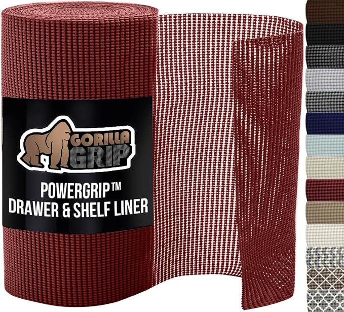 GORILLA GRIP powerGRIP Drawer Shelf and Cabinet Liner, Thick Strong Hold by GorillaGrip