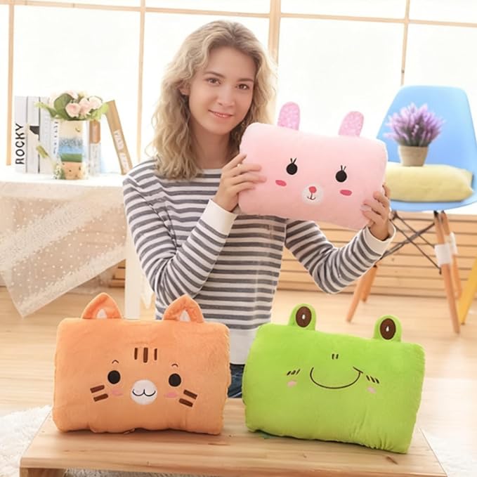 Kids Cartoon Hand Warmer Pillow, Plush Animal Doll - Image 4