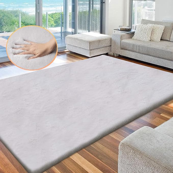 Faux Fur Rug 6x9 Plush Washable Area Rugs - Image 3