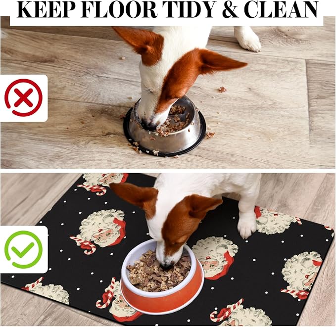 Dog Cat Food Mats for Floors, Absorbent Dog Bowl Mats for Food and Water - Image 3