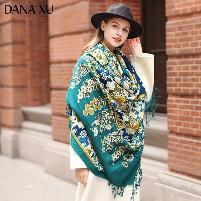 DANA XU 100% Merino Wool Pashmina Shawl - Image 8