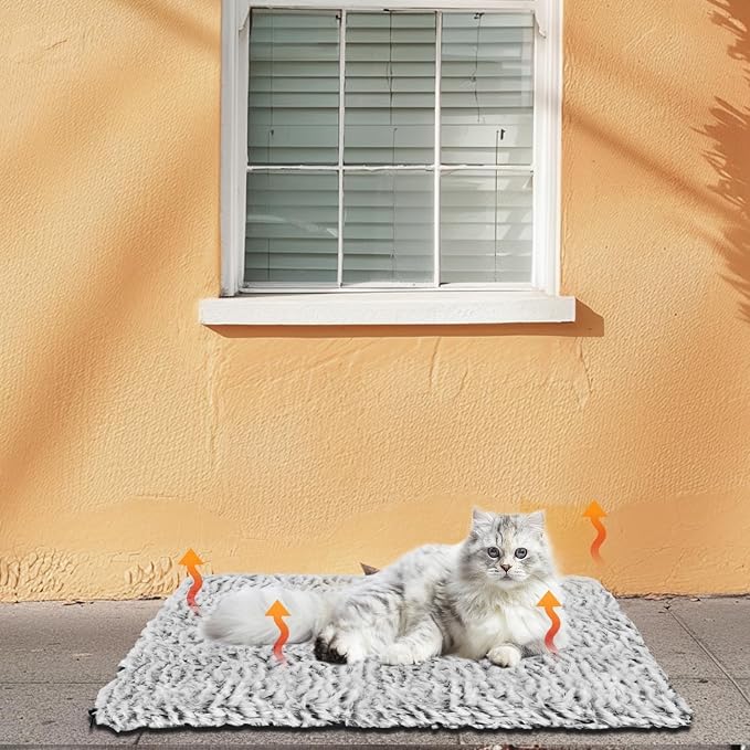 Nobleza Self Warming Cat Bed, Super Soft Thermal Dog Crate Bed Mat - Image 5