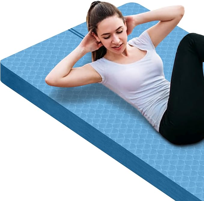 nuveti Large Exercise Mat - 15mm/20mm/30mm Thick Yoga Mat | Workout Mat by BecomeBetterYourself