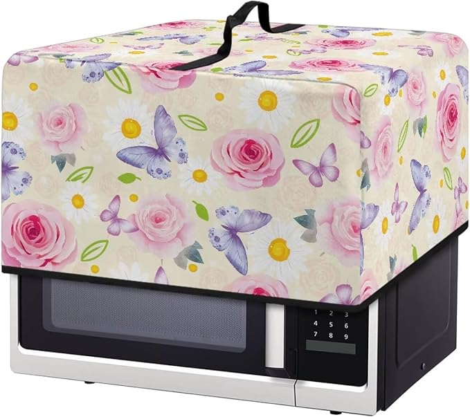 Microwave Universal Oven Dust Cover, Butterfly Rose Foldable Dust Cover by Unknown