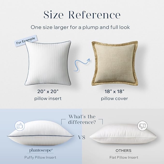 Phantoscope 18x18 Pillow Inserts, Decorative Throw Pillow Inserts - Image 7