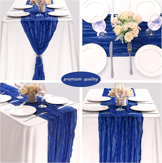 12 Pack 10Ft Cheesecloth Table Runner 35x120 Inch Boho Gauze Table Runner - Image 5
